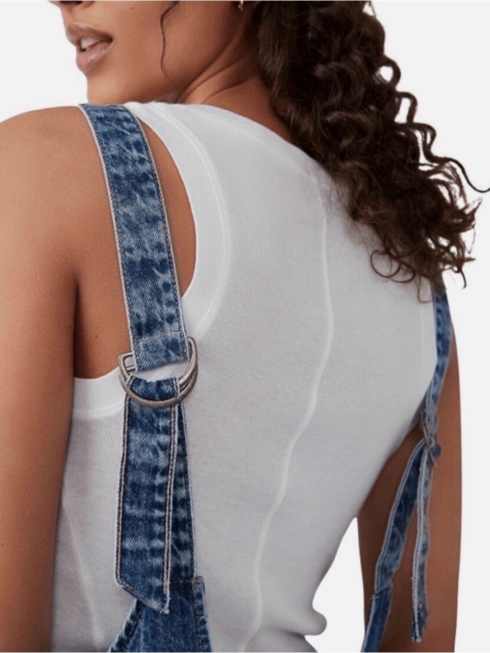 We The Free People XS Denim Chic overalls ( ADORE) NWOT - Picture 3 of 9